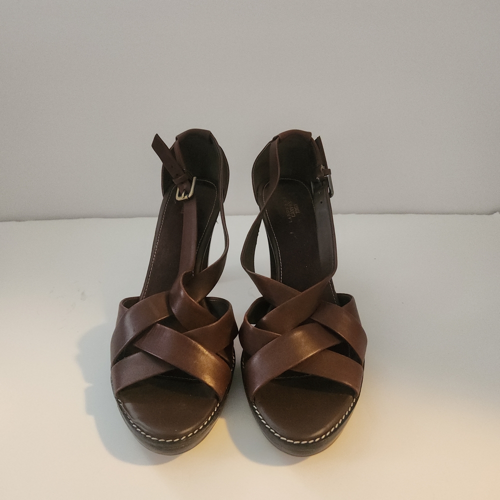 Lands' End Dark Brown Strappy Sandals